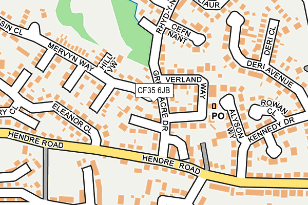 CF35 6JB map - OS OpenMap – Local (Ordnance Survey)