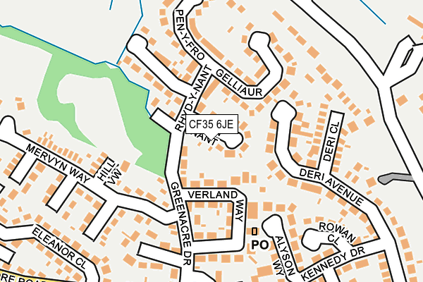 CF35 6JE map - OS OpenMap – Local (Ordnance Survey)