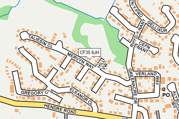 CF35 6JH map - OS OpenMap – Local (Ordnance Survey)