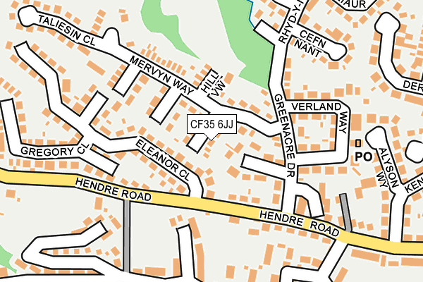 CF35 6JJ map - OS OpenMap – Local (Ordnance Survey)