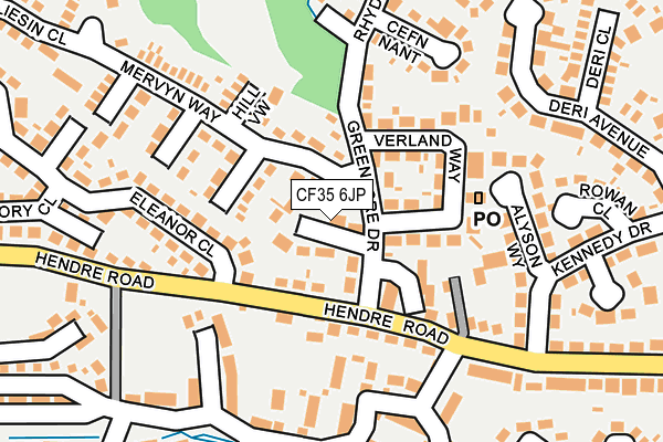 CF35 6JP map - OS OpenMap – Local (Ordnance Survey)