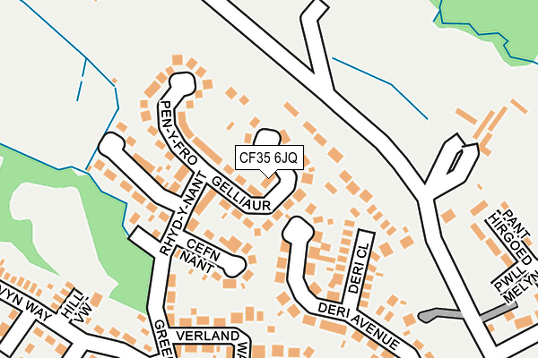 CF35 6JQ map - OS OpenMap – Local (Ordnance Survey)