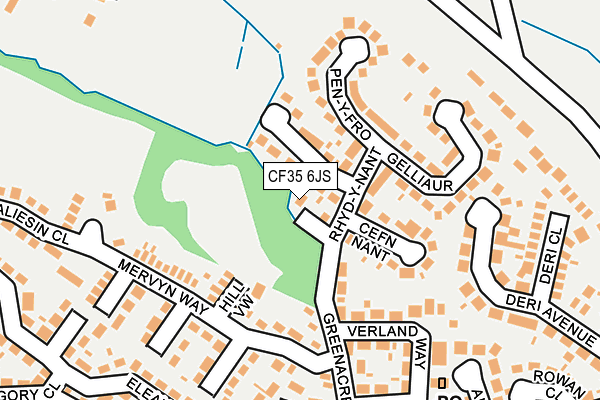 CF35 6JS map - OS OpenMap – Local (Ordnance Survey)