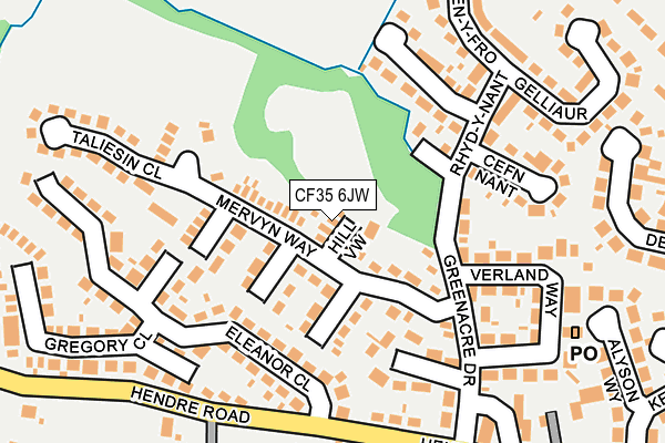 CF35 6JW map - OS OpenMap – Local (Ordnance Survey)