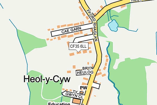 CF35 6LL map - OS OpenMap – Local (Ordnance Survey)