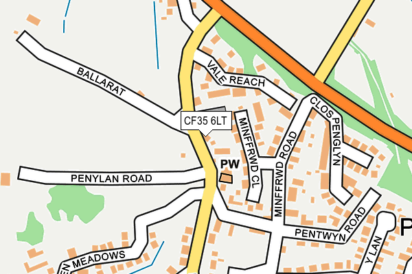 CF35 6LT map - OS OpenMap – Local (Ordnance Survey)