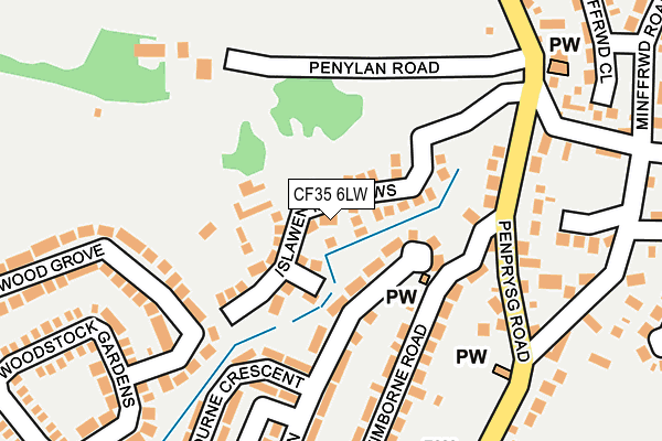 CF35 6LW map - OS OpenMap – Local (Ordnance Survey)