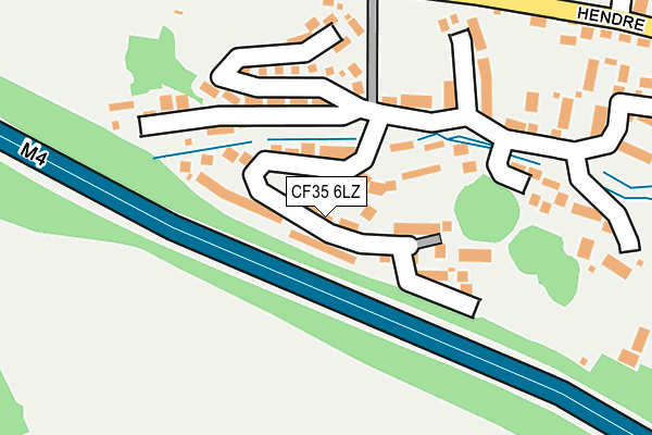 CF35 6LZ map - OS OpenMap – Local (Ordnance Survey)