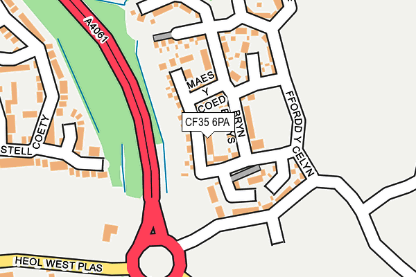 CF35 6PA map - OS OpenMap – Local (Ordnance Survey)