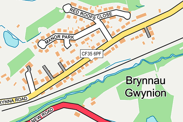 CF35 6PF map - OS OpenMap – Local (Ordnance Survey)