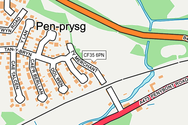 CF35 6PN map - OS OpenMap – Local (Ordnance Survey)