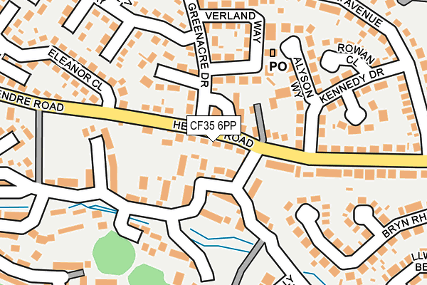CF35 6PP map - OS OpenMap – Local (Ordnance Survey)
