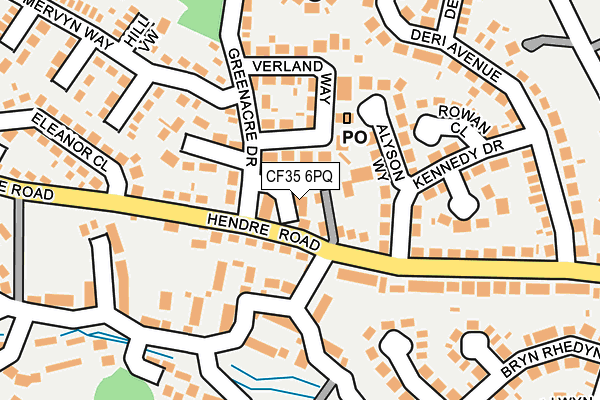 CF35 6PQ map - OS OpenMap – Local (Ordnance Survey)