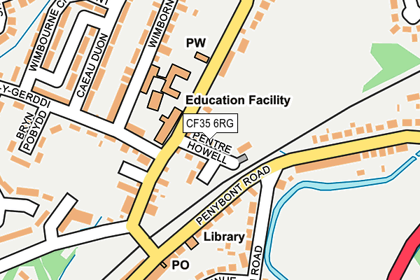 CF35 6RG map - OS OpenMap – Local (Ordnance Survey)