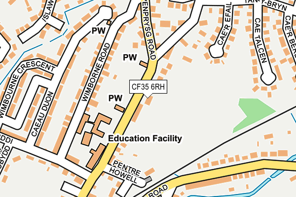 CF35 6RH map - OS OpenMap – Local (Ordnance Survey)