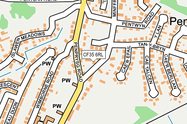 CF35 6RL map - OS OpenMap – Local (Ordnance Survey)