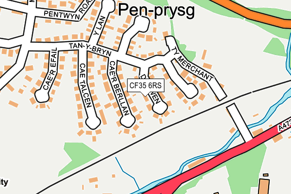 CF35 6RS map - OS OpenMap – Local (Ordnance Survey)