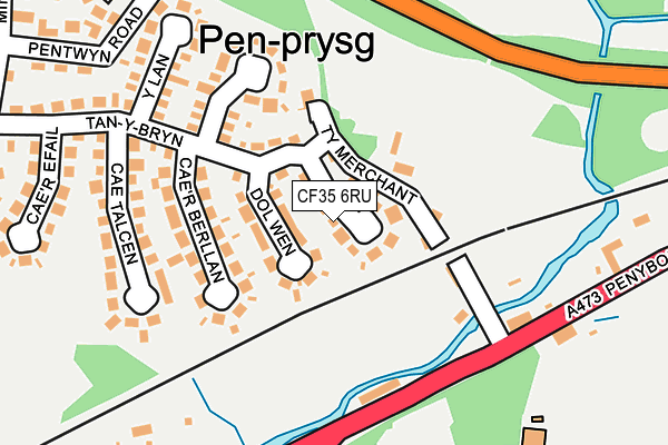 CF35 6RU map - OS OpenMap – Local (Ordnance Survey)