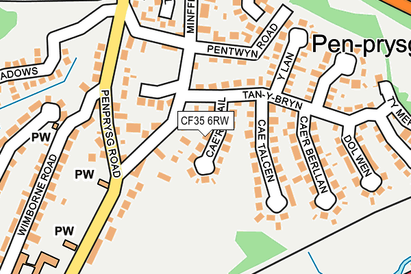 CF35 6RW map - OS OpenMap – Local (Ordnance Survey)