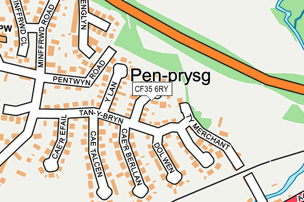 CF35 6RY map - OS OpenMap – Local (Ordnance Survey)