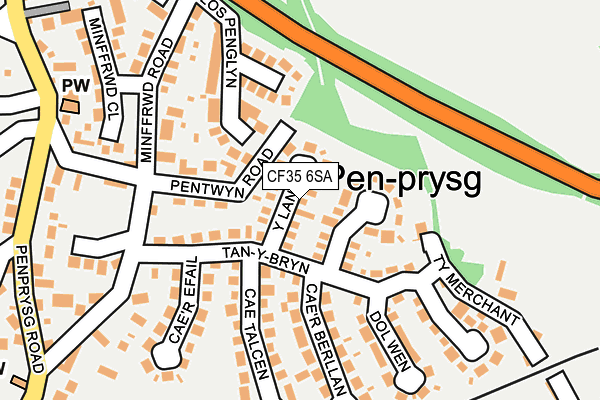 CF35 6SA map - OS OpenMap – Local (Ordnance Survey)