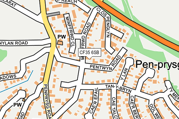 CF35 6SB map - OS OpenMap – Local (Ordnance Survey)