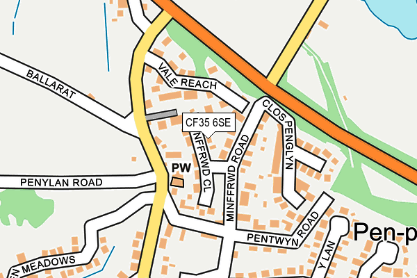 CF35 6SE map - OS OpenMap – Local (Ordnance Survey)