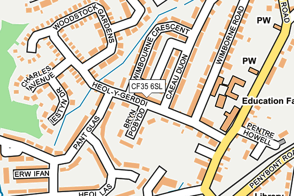 CF35 6SL map - OS OpenMap – Local (Ordnance Survey)