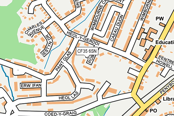 CF35 6SN map - OS OpenMap – Local (Ordnance Survey)