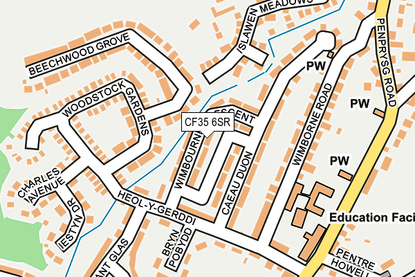 CF35 6SR map - OS OpenMap – Local (Ordnance Survey)