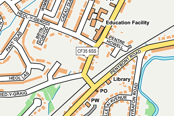 CF35 6SS map - OS OpenMap – Local (Ordnance Survey)