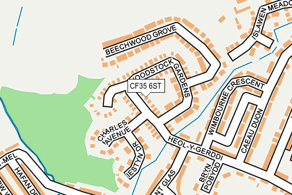 CF35 6ST map - OS OpenMap – Local (Ordnance Survey)