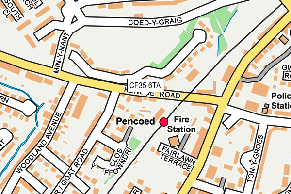 CF35 6TA map - OS OpenMap – Local (Ordnance Survey)