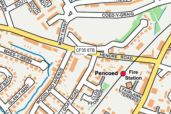 CF35 6TB map - OS OpenMap – Local (Ordnance Survey)