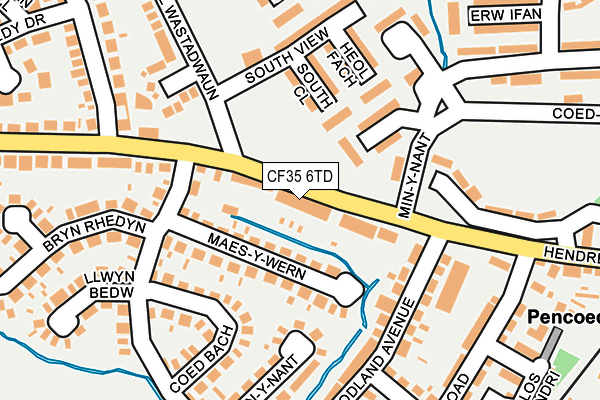 CF35 6TD map - OS OpenMap – Local (Ordnance Survey)