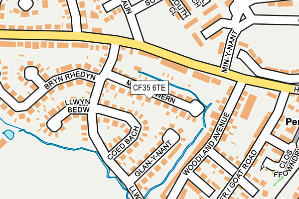 CF35 6TE map - OS OpenMap – Local (Ordnance Survey)