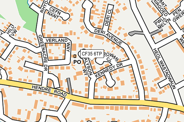 CF35 6TP map - OS OpenMap – Local (Ordnance Survey)