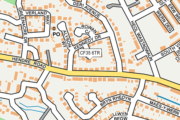 CF35 6TR map - OS OpenMap – Local (Ordnance Survey)