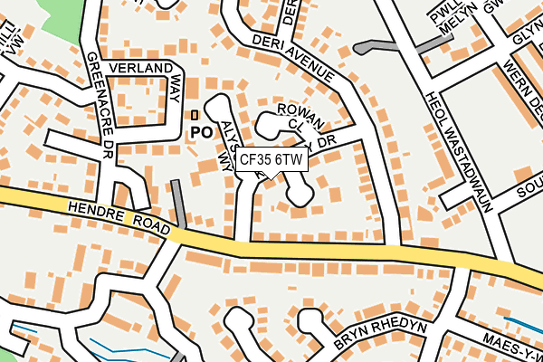 CF35 6TW map - OS OpenMap – Local (Ordnance Survey)