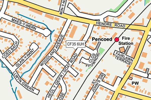 CF35 6UH map - OS OpenMap – Local (Ordnance Survey)