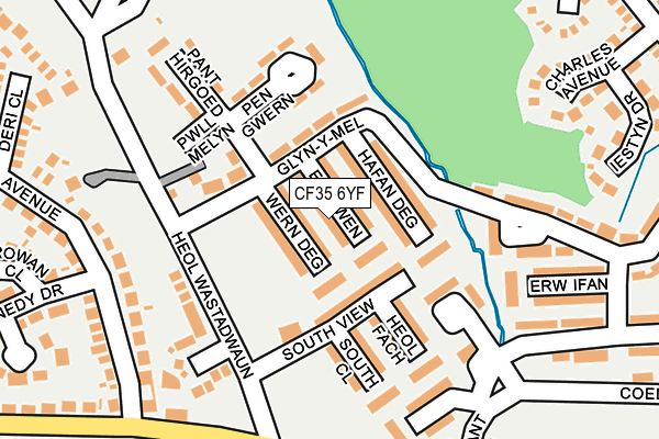 CF35 6YF map - OS OpenMap – Local (Ordnance Survey)