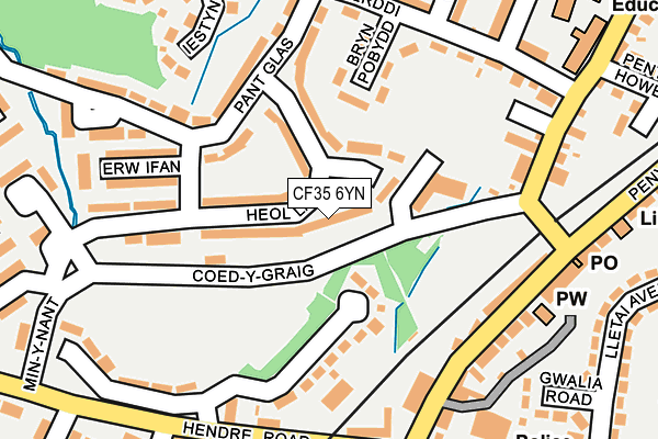 CF35 6YN map - OS OpenMap – Local (Ordnance Survey)