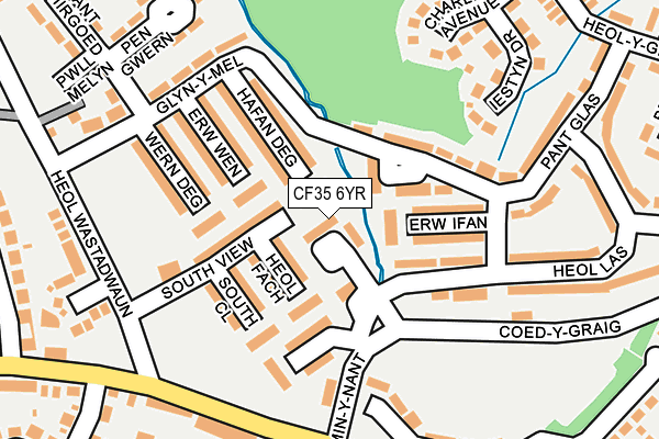 CF35 6YR map - OS OpenMap – Local (Ordnance Survey)