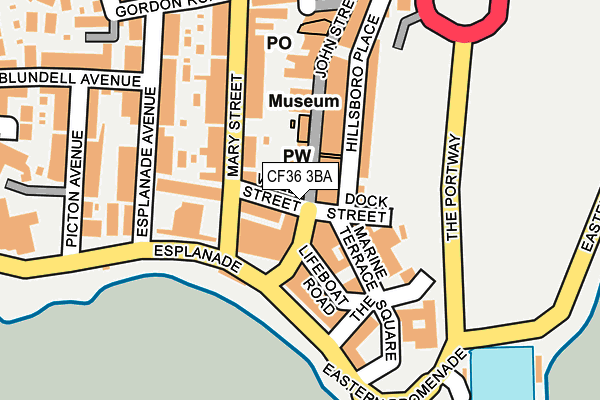 CF36 3BA map - OS OpenMap – Local (Ordnance Survey)
