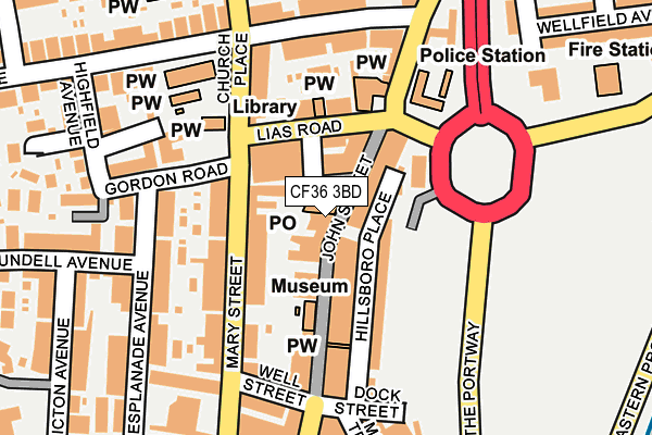 CF36 3BD map - OS OpenMap – Local (Ordnance Survey)