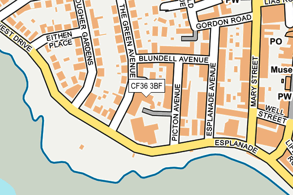 CF36 3BF map - OS OpenMap – Local (Ordnance Survey)