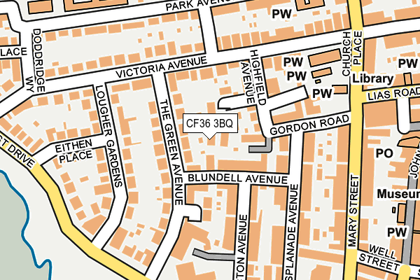 CF36 3BQ map - OS OpenMap – Local (Ordnance Survey)