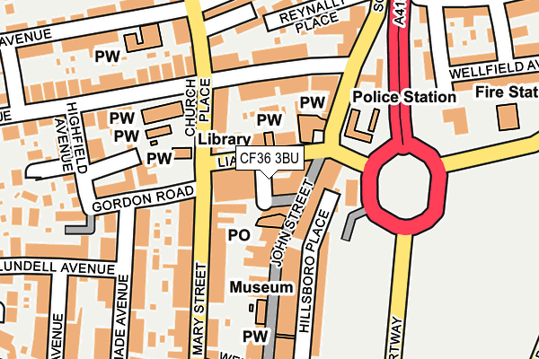 CF36 3BU map - OS OpenMap – Local (Ordnance Survey)