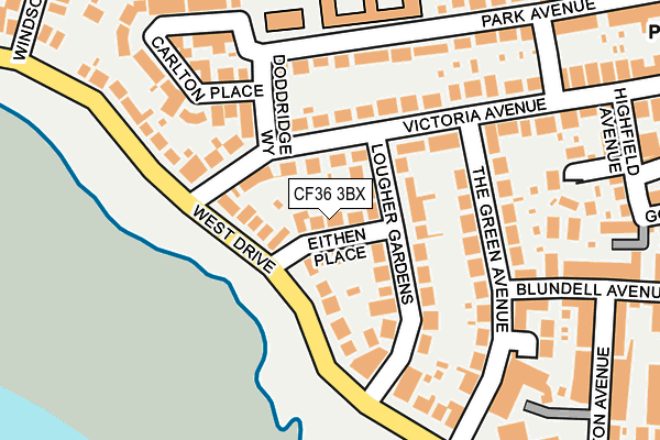 CF36 3BX map - OS OpenMap – Local (Ordnance Survey)