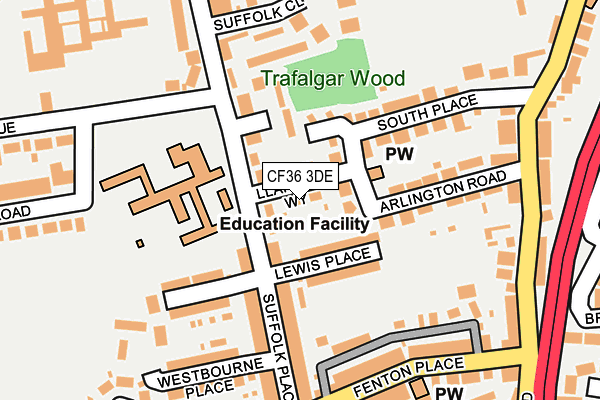 CF36 3DE map - OS OpenMap – Local (Ordnance Survey)